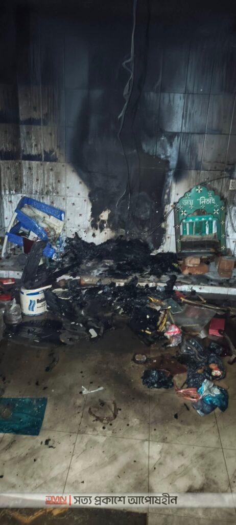 দাগনভূঞায় পারিবারিক মন্দিরে লুটপাট ও অগ্নিসংযোগ, স্থানীয়দের মধ্যে আতঙ্ক